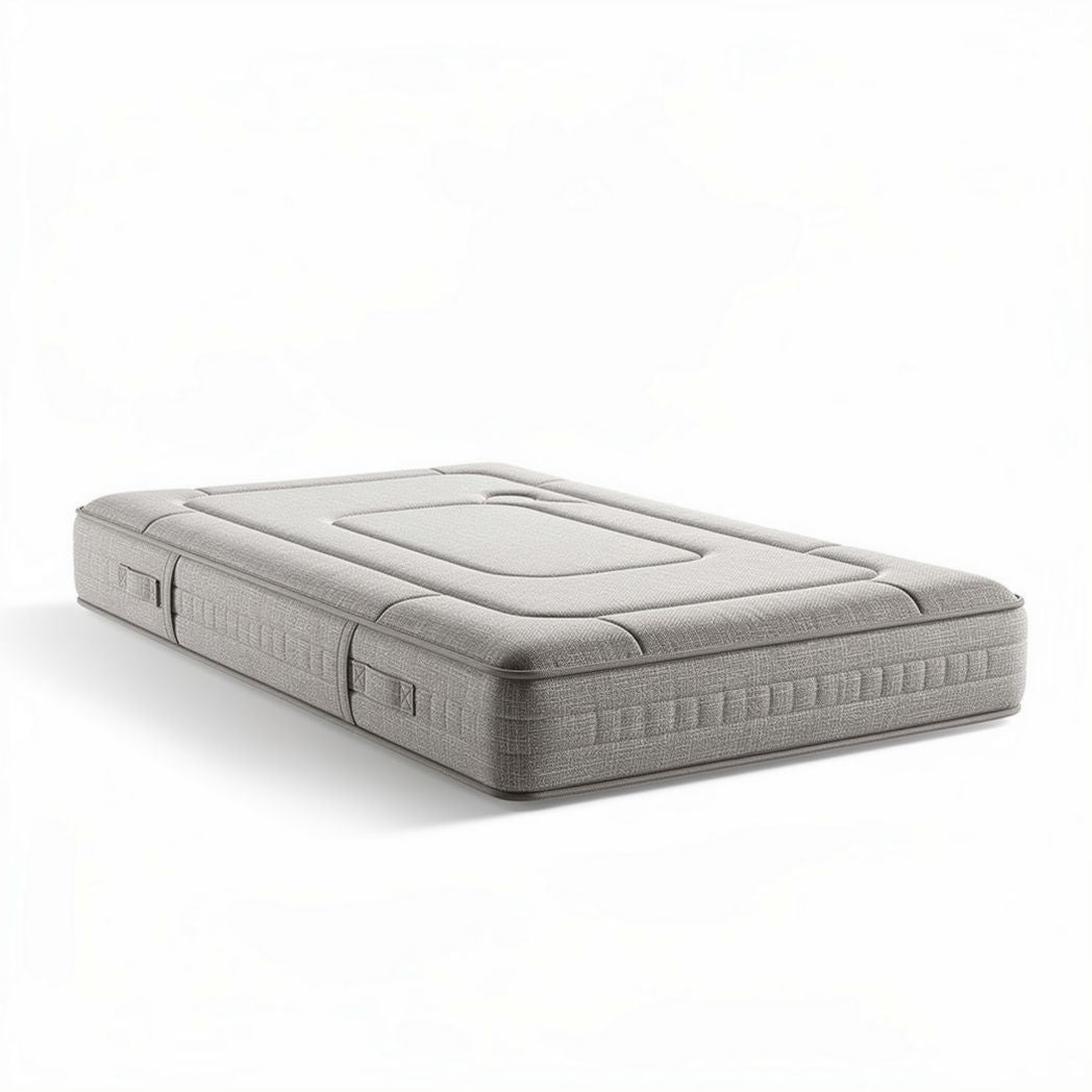 Matelas pliable en mousse de polyuréthane gris 200 x 100 x 20 cm
