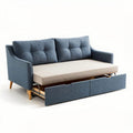 Canapé convertible en tissu gris avec rangement 190 x 85 x 85cm